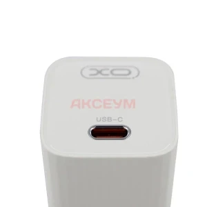 Сетевая зарядка Type-C XO L148 (30W/PD/кабель Type-C-Lightning) белая