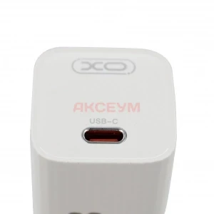 Сетевая зарядка Type-C XO L148 (30W/PD/кабель Type-C-Type-C) белая