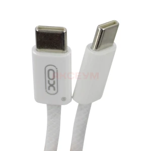 Сетевая зарядка Type-C XO L148 (30W/PD/кабель Type-C-Type-C) белая