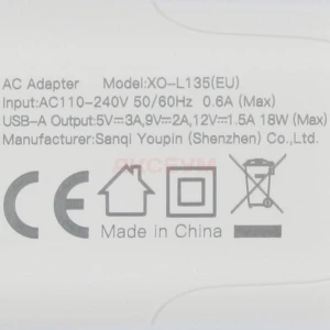 Сетевая зарядка USB XO L135 (18W/QC3.0) белая