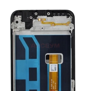 Дисплей с рамкой для Realme C11 с тачскрином (черный) - Оригинал