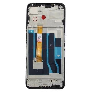 Дисплей с рамкой для Realme 9 5G с тачскрином (черный) - Оригинал