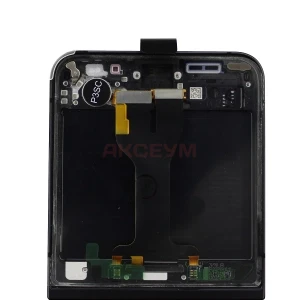Дисплей с рамкой для Samsung Galaxy Z Flip 6 (F741B) с тачскрином (внутренний 6.7) черный - Оригинал