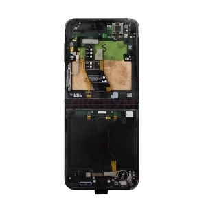 Дисплей с рамкой для Samsung Galaxy Z Flip 6 (F741B) с тачскрином (внутренний 6.7) черный - Оригинал