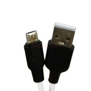 Кабель USB - MicroUSB Hoco X21 Plus (2.4A/силикон/термостойкий) белый