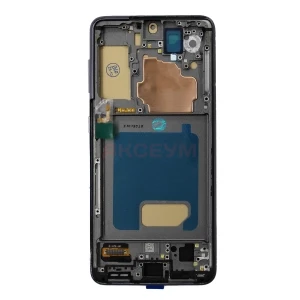Дисплей с рамкой для Samsung Galaxy S21 (G991B) с тачскрином (серый) - In-Cell