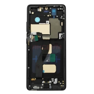 Дисплей с рамкой для Samsung Galaxy S21 Ultra (G998B) с тачскрином (черный) - In-Cell