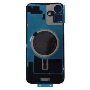 Задняя крышка для iPhone 16 Plus со стеклом камеры (стекло/MagSafe/логотип) бирюзовая - Премиум