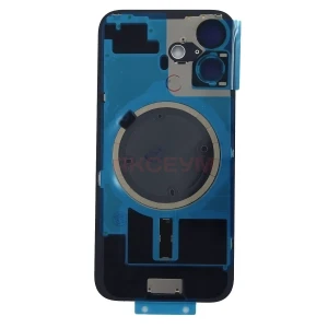Задняя крышка для iPhone 16 (A3287) со стеклом камеры (стекло/MagSafe/логотип) белая - Премиум