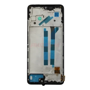 Дисплей с рамкой для Xiaomi Redmi Note 11 Pro 4G/5G/Poco X4 Pro 5G с тачскрином (черный) - OLED