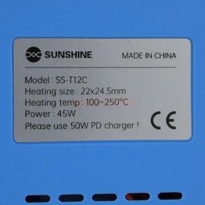 Нижний подогрев для микросхем Sunshine SS-T12C (45W/100-250°C/LCD)