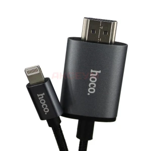 Кабель Lightning - HDMI Hoco UA27 (1080р HD/оплетка нейлон/2 м) серый