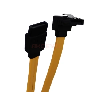 Кабель SATA - SATA GoPower (угловой/силикон/0.5 м) Оранжевый