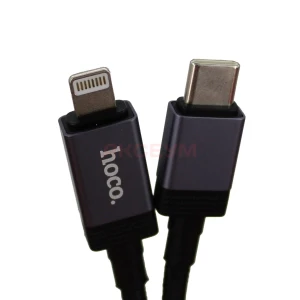 Кабель Type-C - Lightning Hoco X118 (3A/27W/PD/оплетка нейлон/с дисплеем) черный