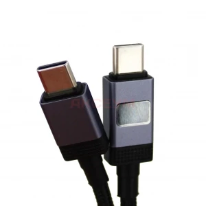 Кабель Type-C - Type-C Hoco X118 (3A/60W/PD/оплетка нейлон/с дисплеем) черный
