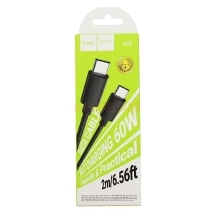 Кабель Type-C - Type-C Hoco X88 (5A/60W/2 м) черный