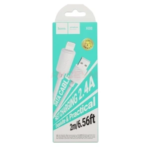 Кабель USB - Lightning Hoco X88 (2.4А/2 м) белый