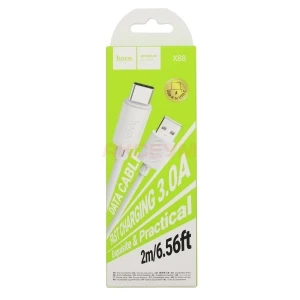 Кабель USB - Type-C Hoco X88 (3A/2 м) белый