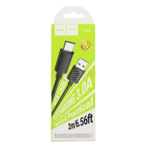 Кабель USB - Type-C Hoco X88 (3A/2 м) черный