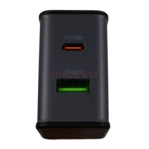 Сетевое зарядное USB/Type-C Hoco CS73A (30W/QC3.0/PD/кабель Type-C-Lightning) черное