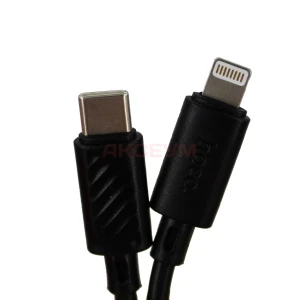 Сетевое зарядное USB/Type-C Hoco CS73A (30W/QC3.0/PD/кабель Type-C-Lightning) черное