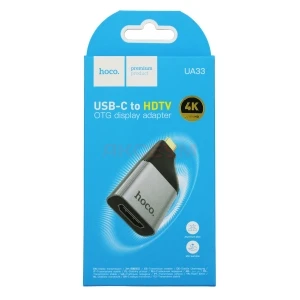 Переходник Type-C - HDTV Hoco UA33 (серый)