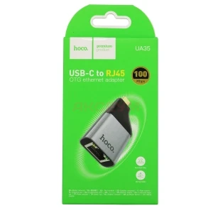 Переходник Type-C - RJ45 Hoco UA35 (серый)