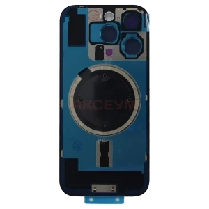 Задняя крышка для iPhone 16 Pro (A3293) со стеклом камеры (стекло/MagSafe/логотип) белая - Премиум