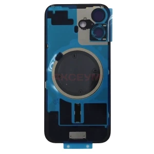 Задняя крышка для iPhone 16 (A3287) со стеклом камеры (стекло/MagSafe/логотип) розовая - Премиум