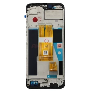 Дисплей с рамкой для Realme Note 60/60x с тачскрином (черный) - Оригинал