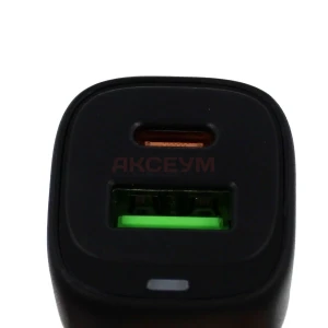Автомобильное зарядное USB/Type-C Borofone BZ34B (38W/QC3.0/PD/1Type-C/1USB) черное