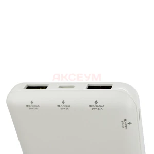 Внешний аккумулятор Hoco J100 10000 mAh/Micro USB/Type-C (белый)