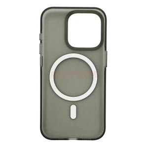 Чехол накладка для iPhone 15 Pro MagSafe SM038 (черный)