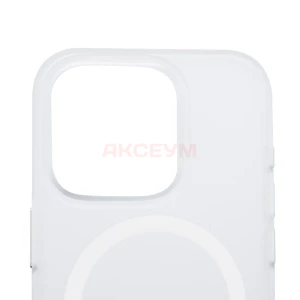 Чехол накладка для iPhone 15 Pro MagSafe SM038 (белый)