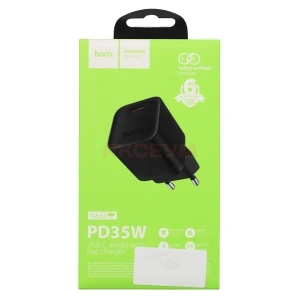 Сетевая зарядка Type-C Hoco N66 (35W/PD) черная