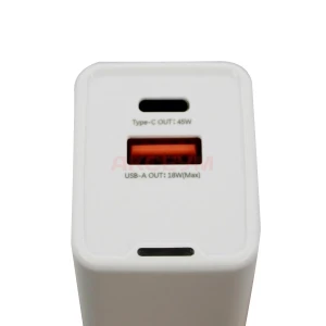 Сетевая зарядка USB/Type-C Remax CA05 (45W/QC4.0/PD/2 порта/GaN) белая