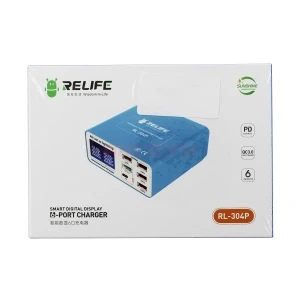 Зарядная станция Relife RL-304P (40W/6 портов 4USB/1USB QC3.0/1Type-C PD/LCD)