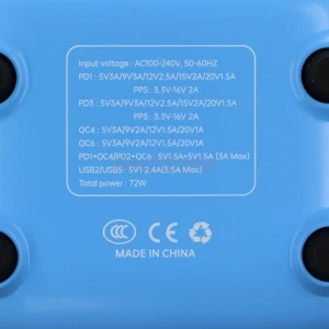 Зарядная станция Relife RL-309U (72W/6 портов/4USB QC3.0/2Type-C PD/LCD)