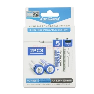 Аккумулятор AA VariCore Li-ion 1.5V 2600 mAh (2 шт/перезаряжаемые/зарядка через Type-C)