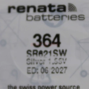 Батарейка 364/SR60/SR621/SR621SW Renata Silver 1.55V