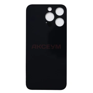 Задняя крышка для iPhone 13 Pro (стекло/узкий вырез под камеру/логотип) золото - Премиум