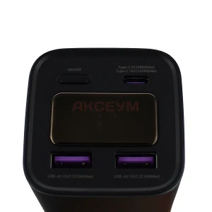 Внешний аккумулятор Remax FC-22 20000 mAh (100W/PD/Type-C/встроенный кабель Type-C/LCD) серый