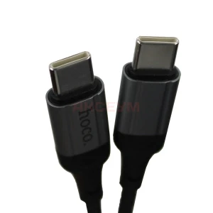 Кабель Type-C - Type-C Hoco X121 (3A/60W/1.5 м/пружина) черный