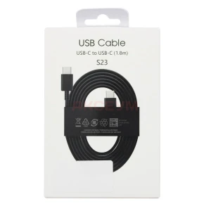 Кабель Type-C - Type-C Samsung S23 (3A/65W) черный - Оригинал