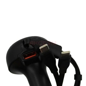 Автомобильное зарядное USB/Type-C Acefast B13 (53W/QC3.0/PD/1USB/2 встроенных кабеля Type-C) черное