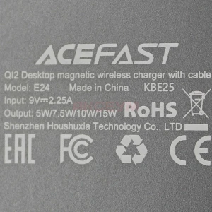 Беспроводная зарядка Acefast E24 (15W) серая