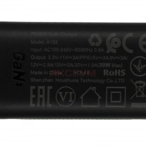 Сетевая зарядка Type-C Acefast A102 (30W/PD/GaN) черная