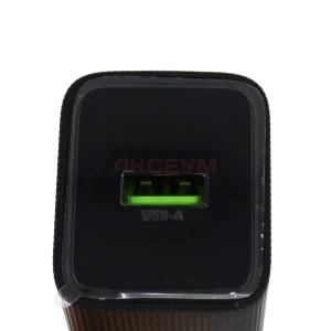 Сетевая зарядка USB Hoco CS81A (18W/QС3.0/с дисплеем) черная