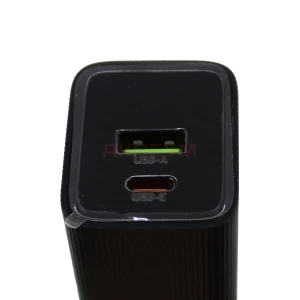 Сетевая зарядка USB/Type-C Hoco CS84A (30W/QC3.0/PD/2 порта/с дисплеем) черная