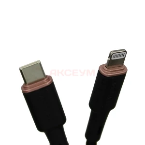 Кабель Type-C - Lightning Acefast C2-01 (3A/30W/PD/MFI/оплетка силикон/1.2 м) черный